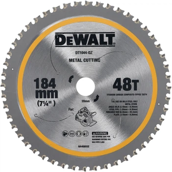 Tarcza pilarska do cięcia metalu DeWalt 48T 184 x 20 mm DT1044-QZ (5054905327224)