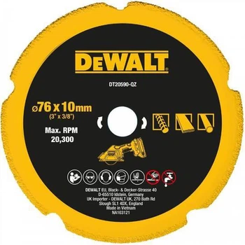 Tarcza diamentowa DeWalt 76 x 10 x 1.3 mm DT20590-QZ (5054905300906)