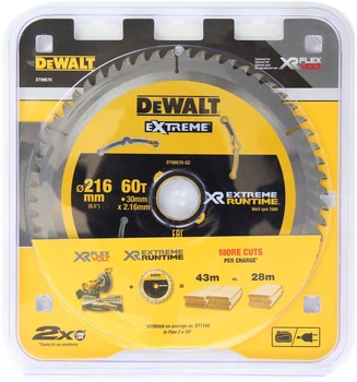 Tarcza pilarska DeWalt Extreme Runtime 60T 216 x 30 mm DT99570-QZ (5035048542316)
