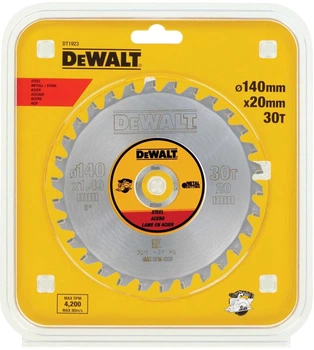 Пиляльний диск DeWalt 30T 140 x 20 мм DT1923-QZ (5035048093412)