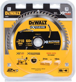 Пильный диск DeWalt Extreme Runtime 60T 210 x 30 мм DT99567-QZ (5035048542286)