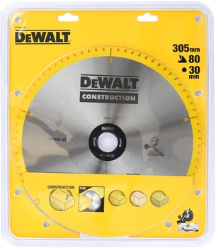 Пиляльний диск DeWalt Construction 80T 305 x 30 мм DT1184-QZ (5035048099773)