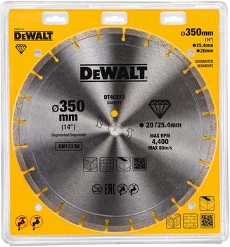 Алмазный диск DeWalt 350 x 25.4 мм DT40213-QZ (5035048542927)