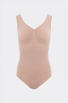 Жіноче коригуюче боді з мікрофібри Giulia BODY SLIP SHAPEWEAR XXL Beige-nude