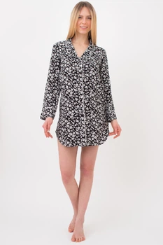 Жіноча сукня-сорочка з квітковим принтом Giulia WILDFLOWERS 8804/040 S Black-black