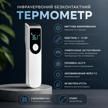 Инфракрасный бесконтактный термометр InfroTemp, белый