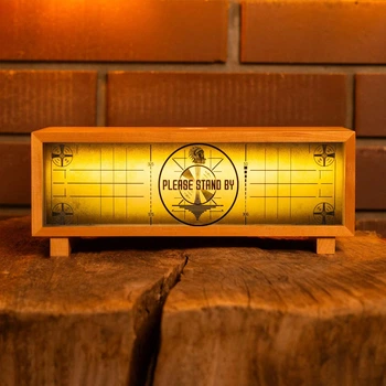 Ночник-панорама "Please stand by", лакированное дерево (LED, Аккумулятор, USB Type-C)