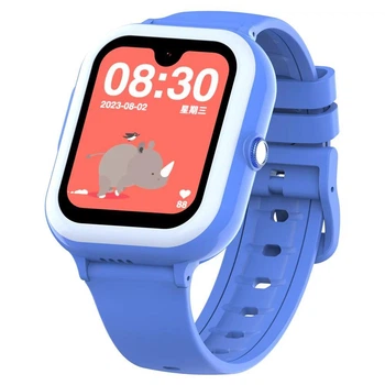 Дитячий смарт годинник Lemfo D89 з GPS трекером, SIM-картою, відеодзвінками, AMOLED дисплеєм, камерою, прослуховуванням, голосовим чатом, Wi-Fi та кнопкою SOS Синій