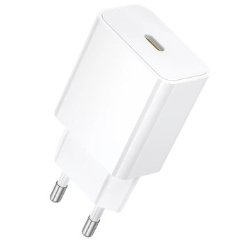Сетевое зарядное устройство Borofone BA112A Star PD20W (1USB-C) (White) (254487)