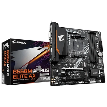 Материнська плата GIGABYTE B550M AORUS ELITE AX (sAM4, AMD B550, DDR4, mATX)