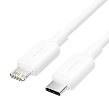 Дата кабель USB-C to Lightning 1.0m 3A white Vention (LAJWF)