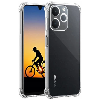 Чехол Fiji Proof для Realme Note 70 (RMX5313) / Note 70T прозрачный бампер с усиленными бортами Transparent