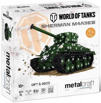 Металлический конструктор Alexander Metalcraft World of Tanks танк Sherman M4A3E8 3242 (5906018032420)