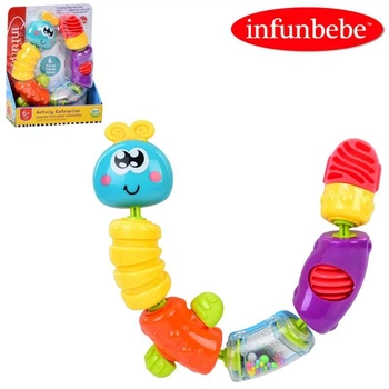 Детская игрушка Infunbebe погремушка гусеница с подвижными деталями и прорезывателем для зубов (PLT6678)