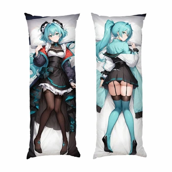 Подушка дакимакура Хацуне Мику Вокалоид. Аниме. Hatsune Miku Vocaloid габардин двусторонняя 120х40 см