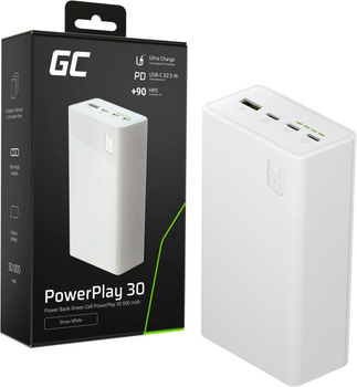 PowerBank Greencell PowerPlay30 30000mAh White (PBGC30W)