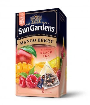 Чай чорний Mango Berry (20*1.6г) в пірамідках, Sun Gardens