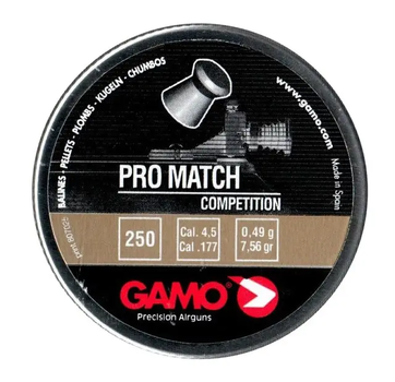 Кулі Gamo Pro Match 4.5мм, 0.49г, 250шт