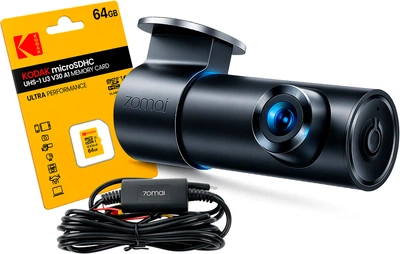 Відеореєстратор 70mai M310 Pro 3K + картка пам'яті microSD U3 V30 64 ГБ + кабель паркувального режиму UP03, автомобільний Wi-Fi реєстратор 2880×1620, нічне бачення, WDR, G-сенсор (RCS0047)