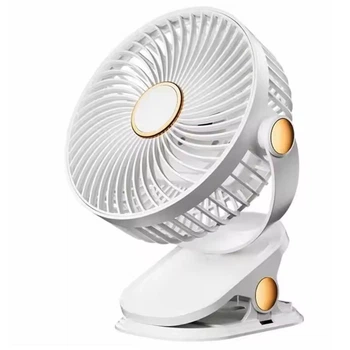 Портативный вентилятор на прищепке аккумуляторный гибкий Mini Fan White