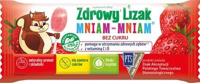 Zestaw lizaków Starpharma Zdrowy Lizak Mniam-Mniam z witaminą C i D Truskawka 40 szt (5900652819676)
