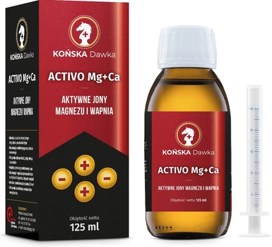 Kompleks mineralny TOPFORM Końska Dawka Activo Mg + Ca w płynie 125 ml (5903816645999)
