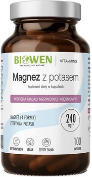 Kompleks mineralny Biowen Magnez z potasem 100 kapsułek (5904806120984)