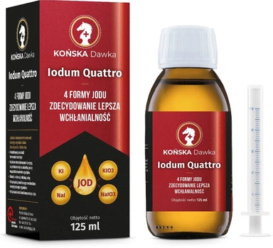 Kompleks mineralny TOPFORM Końska Dawka Iodum Quattro w płynie 125 ml (5904890303027)