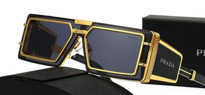 Сонцезахисні окуляри Prada Gold /Dark Grey