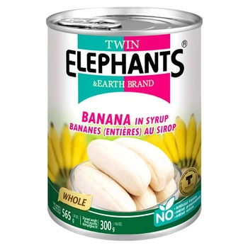 Банани Twin Elephants banana in syrup 565 г