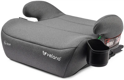 Бустер VELANO Primo i-Size 125–150 см, ISOFIX + підстаканник, grey
