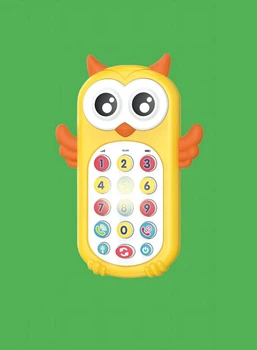 Телефон WToys "Совуля" 40054 озвучивание на украинском языке звук подсветки песни загадки скороговорки звонок родным цифры прорезыватель в коробке 12 см × 4 см × 18.5 см