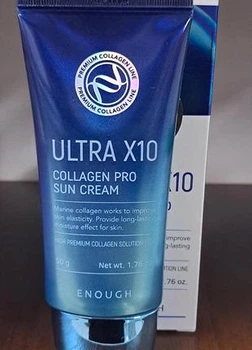 Сонцезахисний крем ultra x10 collagen pro sun cream, enough - 50 мл