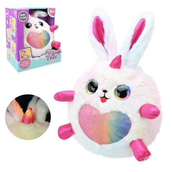 М'яка інтерактивна іграшка Зайчик My Little Pets 28 см плюшевий кролик з музикою та підсвічуванням повторює слова 1929-1