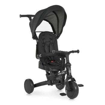 Трехколесный велосипед TURBO TRIKE MT 1036 black 4 в 1 с возможностью трансформации в беговел