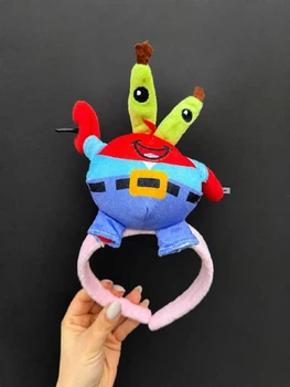 Трендовий обруч (обідок) з двома зажимами “Mr. Krabs Cute Band”