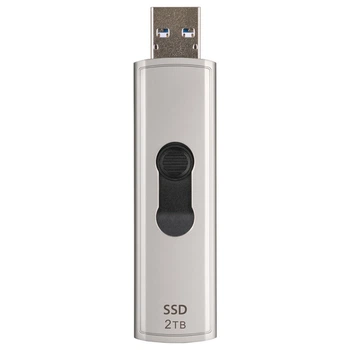 SSD внешний Transcend 2TB ESD320A, USB 10Gbps, Type-A, Silver
