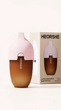Пляшечка антиколікова HEORSHE для годування 240 мл Рожевий