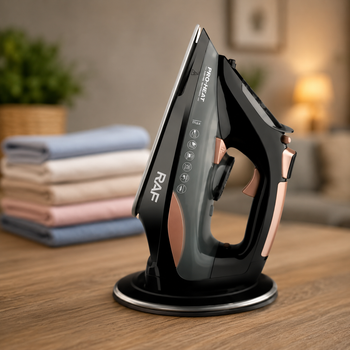 Утюг RAF ELECTRIC STEAM IRON R.1388 / Паровой утюг беспроводной + зарядная база, 2400 Вт / Утюг с керамическим покрытием
