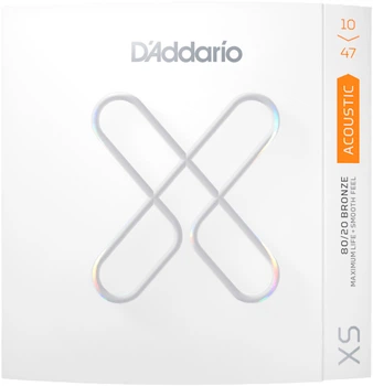 Струны для акустических гитар D'Addario XS XSABR1047 80/20 Bronze Extra Light 10-47 6 шт (19954371258)