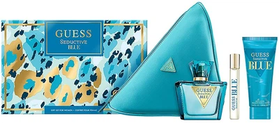 Подарунковий жіночий набір GUESS Blue Seductive Лосьйон для тіла 100 мл + Туалетна вода 75 мл + Парфумований спрей + 15 мл (1159864417)