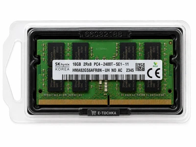 SK hynix 16GB DDR4 2400MHz SO-DIMM для ноутбуков, Non-ECC, 1.2V, Модуль памяти (HMA82GS6AFR8N-UH)