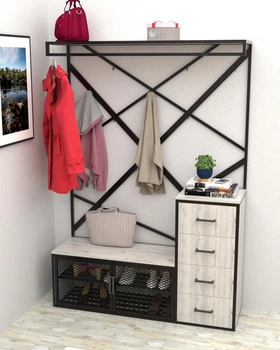 Вешалка в стиле лофт EcoLoft Белларо DSP-1493-2 Дуб Кортона