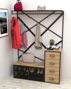 Вешалка в стиле лофт EcoLoft Белларо DSP-1493-1 Дуб Аппалачи