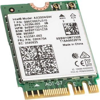 Модуль Wi-Fi 6 Intel AX200 NGW 802.11 b/g/n/ac 2.4 Gbps для ноутбука