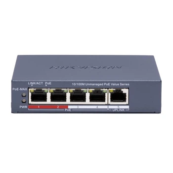 Коммутатор 5 портов неуправляемый Hikvision DS-3E0105P-E/M(C) POE
