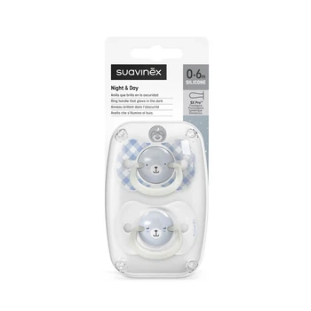 Пустушка Suavinex Wild & Free 2 шт фізіологічна силікон 0-6 міс, blue 309098