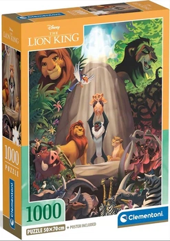 Пазли Clementoni Compact - Король Лев / Disney The Lion King / 1000 елементів (39902)