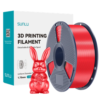 Філамент SUNLU PLA+ Silk Red 1.75 мм 1 кг, шовковий червоний пластик для 3D-принтера