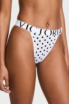 Трусики слип Victoria's Secret 3(M) Белый в горох (149463)
